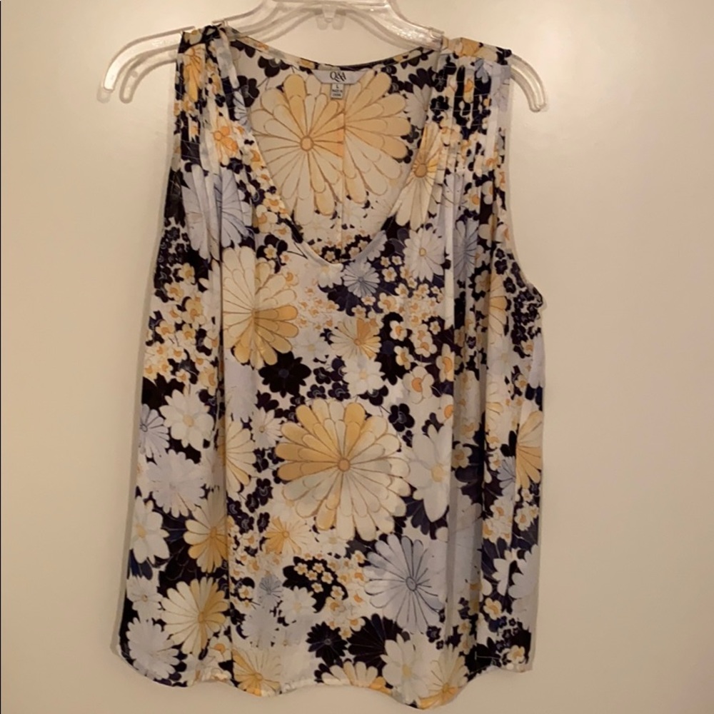 Stitch Fix Q&A Tarria Pleating Detail Blouse, sz L